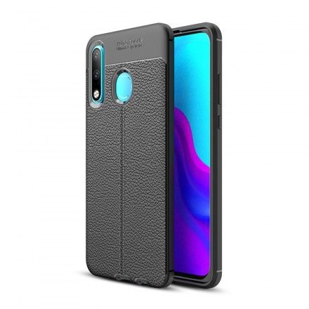 Deksel Til Huawei P30 Lite Dobbel Linje Litchi Leather Effect