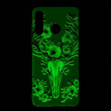 Deksel Til Huawei P30 Lite Fluorescerende Blomsterelg