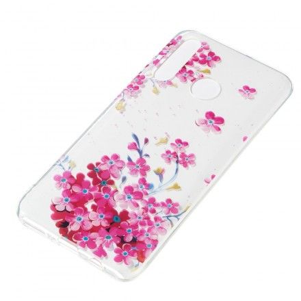 Deksel Til Huawei P30 Lite Gule Og Magenta Blomster