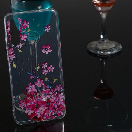 Deksel Til Huawei P30 Lite Gule Og Magenta Blomster