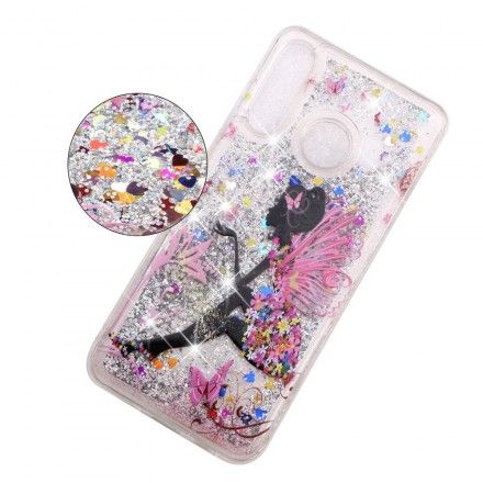 Deksel Til Huawei P30 Lite Transparente Blomsterfe Glitter