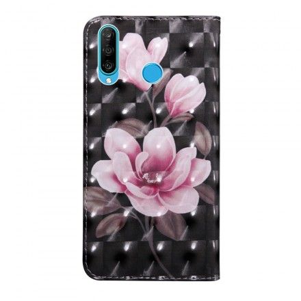 Folio Deksel Til Huawei P30 Lite Blomstblomster