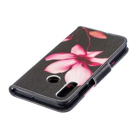 Lærdeksel Til Huawei P30 Lite Rosa Blomst