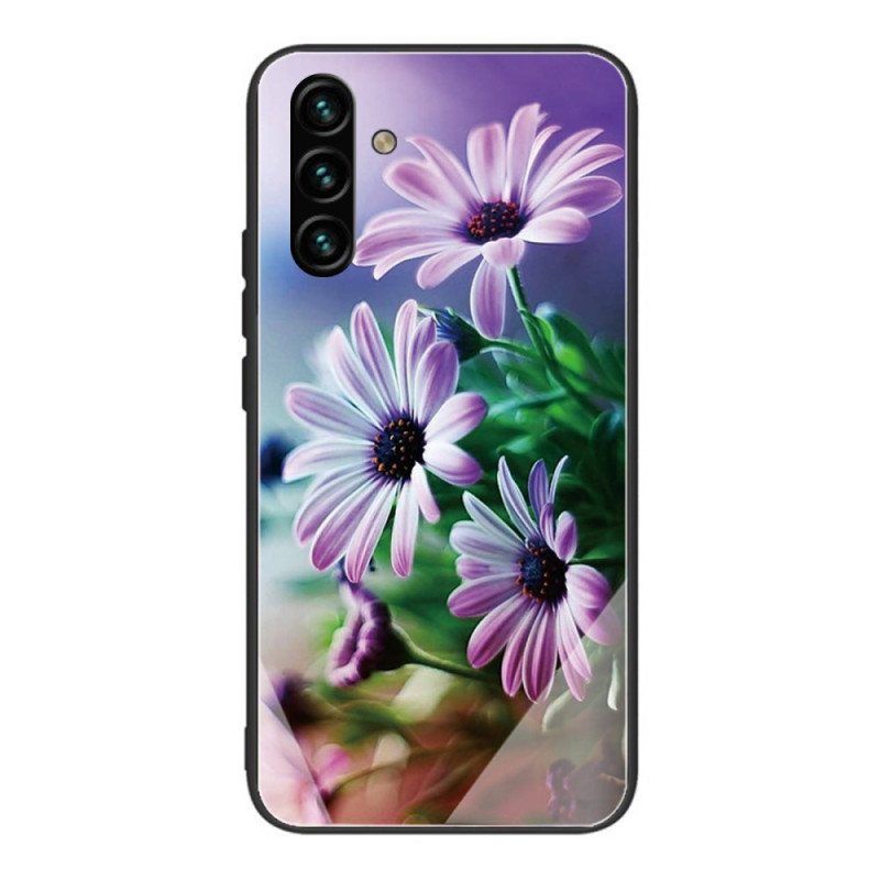 Deksel Til Samsung Galaxy A13 5G / A04s Herdet Glass Blomster