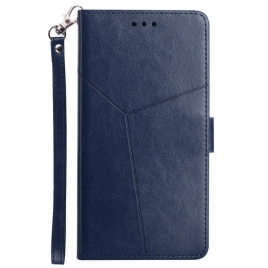 Folio Deksel Til Samsung Galaxy A13 5G / A04s Stil Leather Geo Y Design