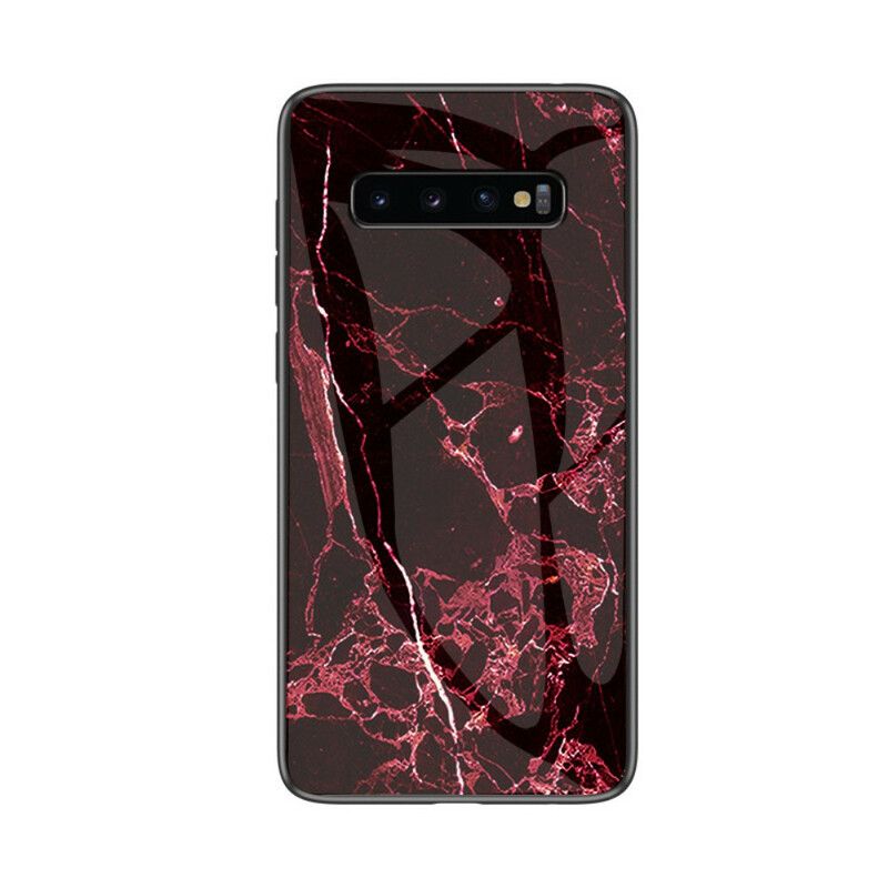 Deksel Til Samsung Galaxy S10 5G Marmor Herdet Glass