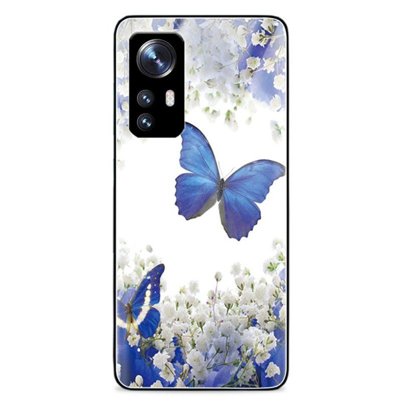 Deksel Til Xiaomi 12 Pro Royal Butterflies Herdet Glass