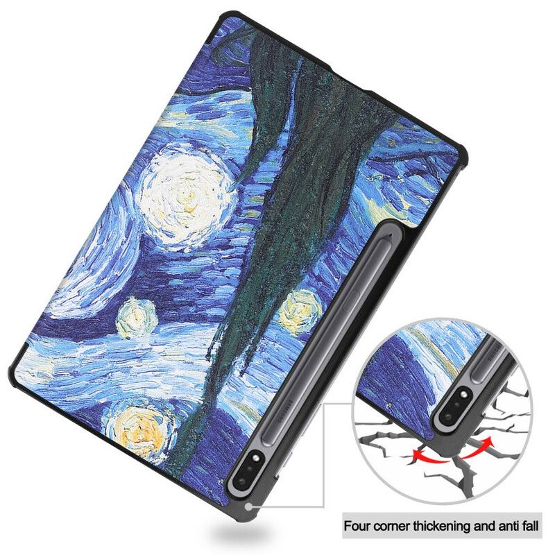 Beskyttelse Deksel Til Samsung Galaxy Tab S7 / Tab S8 Starry Night Penneholder