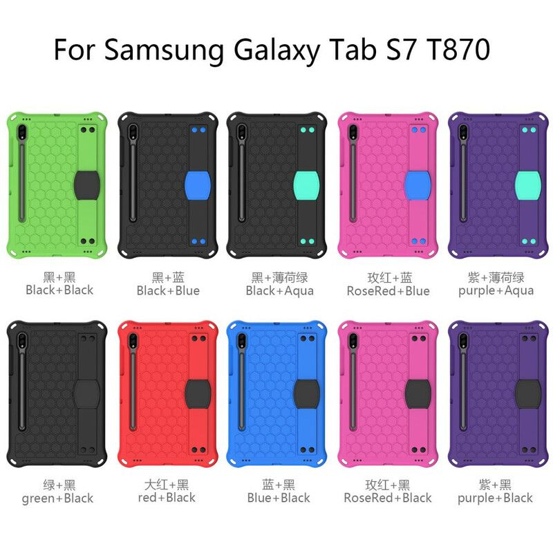 Deksel Til Samsung Galaxy Tab S7 / Tab S8 Eva Med Støttestropp Og Skulderstropp