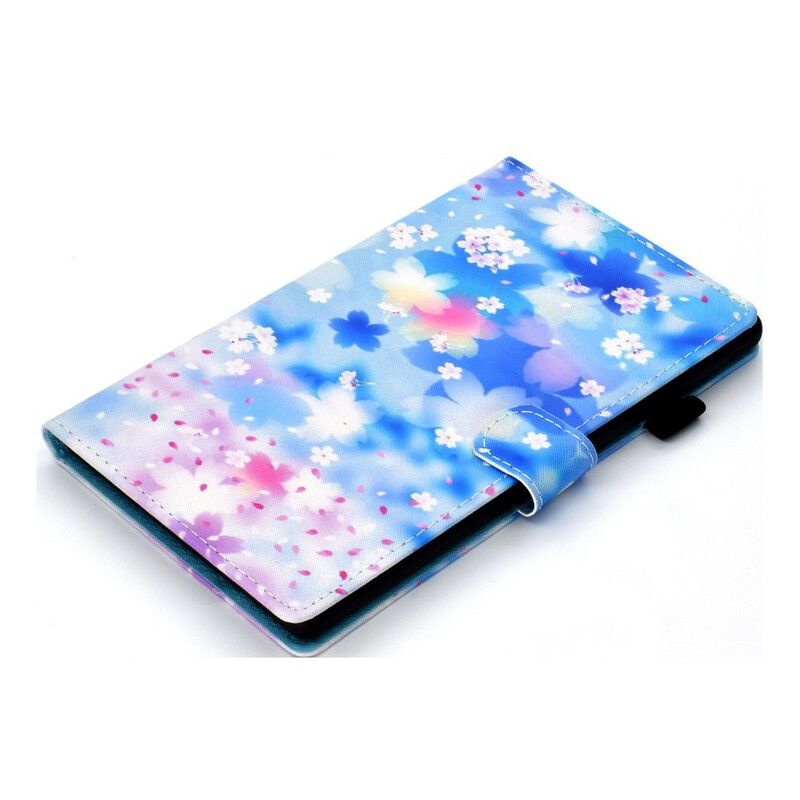 Folio Deksel Til Samsung Galaxy Tab S7 / Tab S8 Akvarellblomster