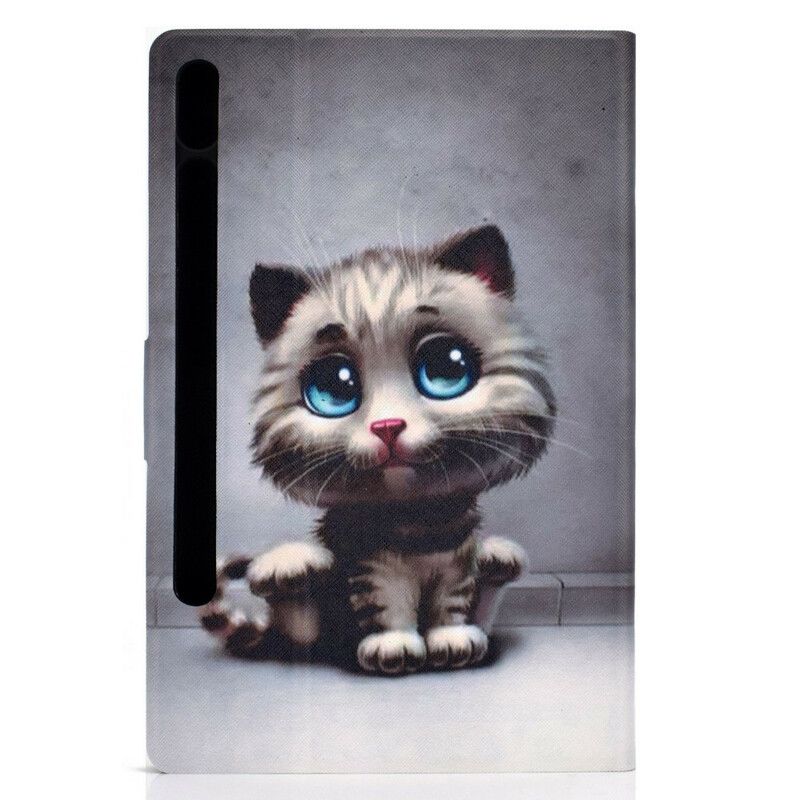 Folio Deksel Til Samsung Galaxy Tab S7 / Tab S8 Blue Eyes Cat