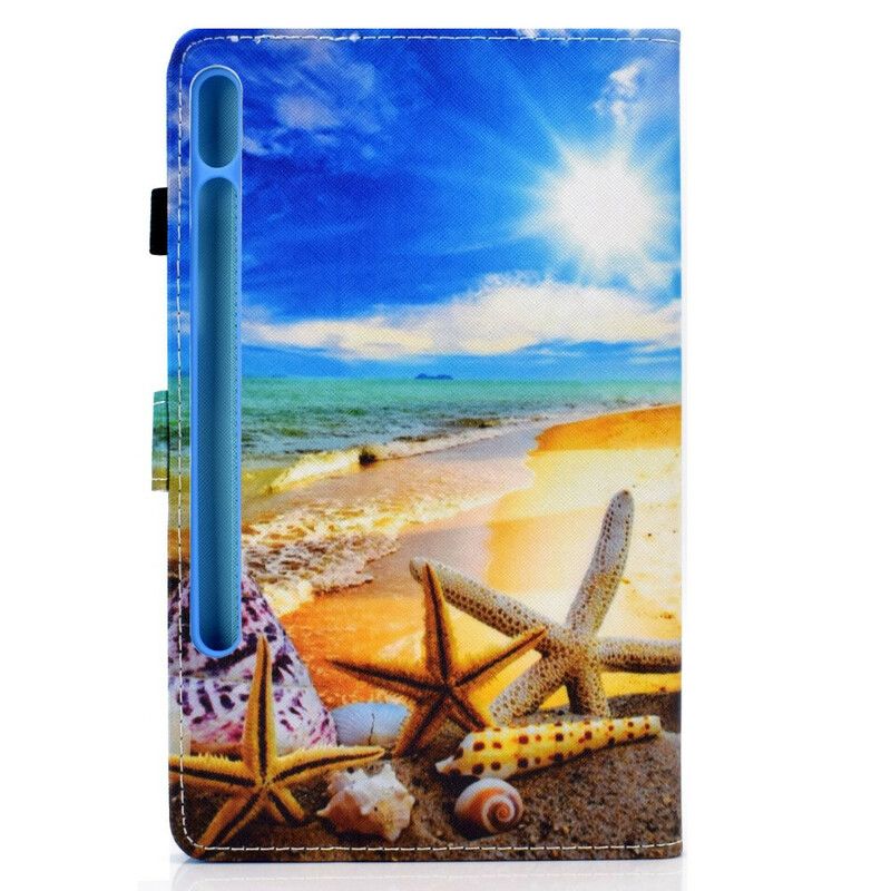 Lærdeksel Til Samsung Galaxy Tab S7 / Tab S8 Fun Beach