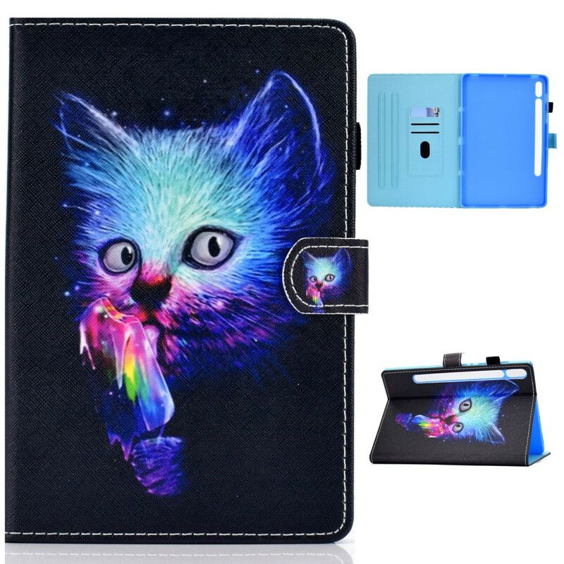 Lærdeksel Til Samsung Galaxy Tab S7 / Tab S8 Psycho Cat