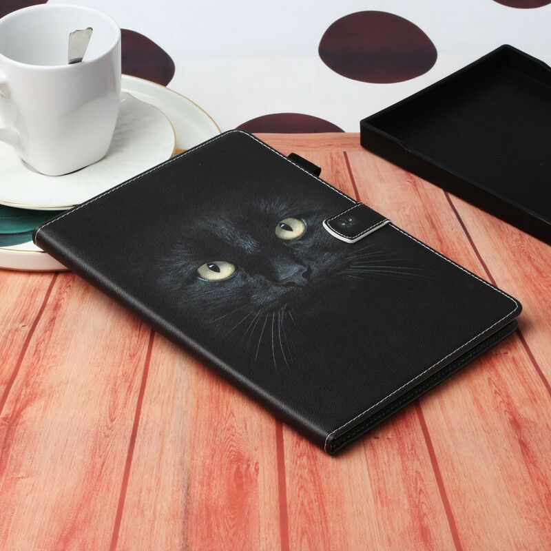 Lærdeksel Til Samsung Galaxy Tab S7 / Tab S8 Svart Katt