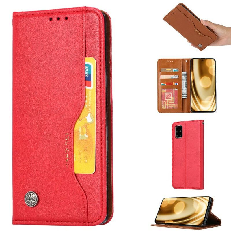 Beskyttelse Deksel Til Samsung Galaxy A51 Folio Deksel Faux Leather Card Holder