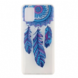 Deksel Til Samsung Galaxy A51 Blue Feathers Dream Catcher