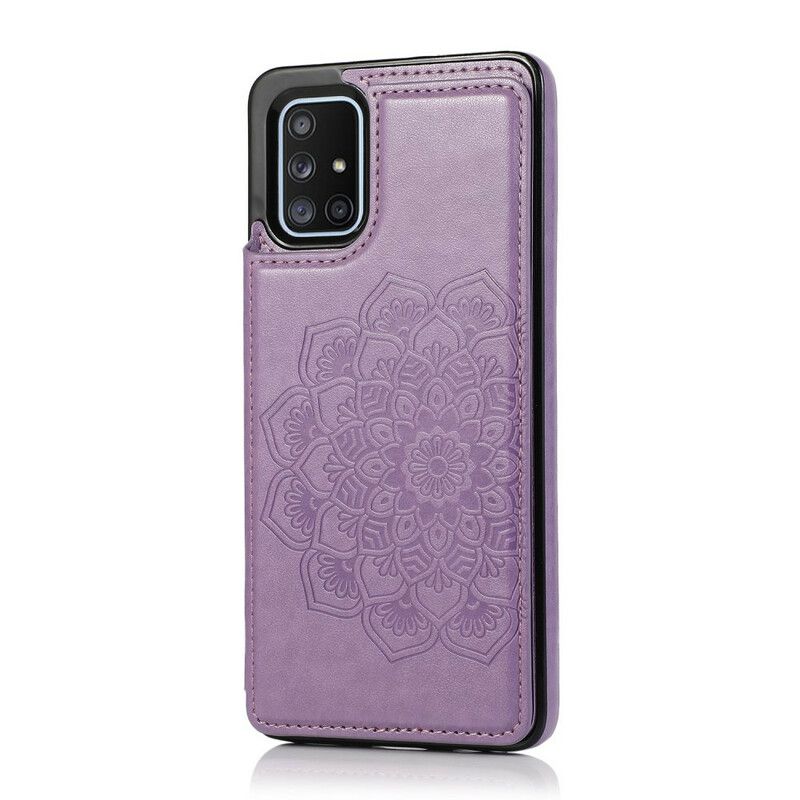 Deksel Til Samsung Galaxy A51 Mandala Print Card Holder