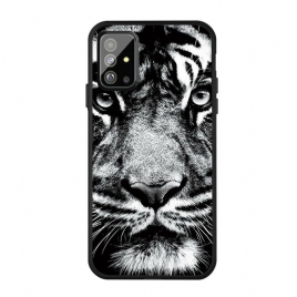 Deksel Til Samsung Galaxy A51 Svart Og Hvit Tiger