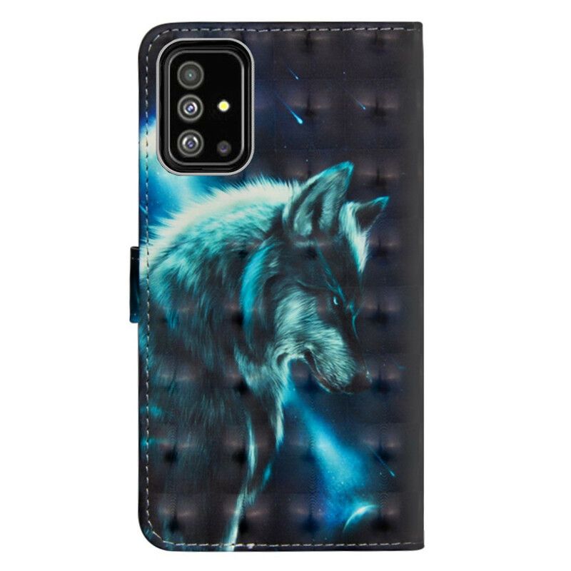 Folio Deksel Til Samsung Galaxy A51 Majestic Wolf