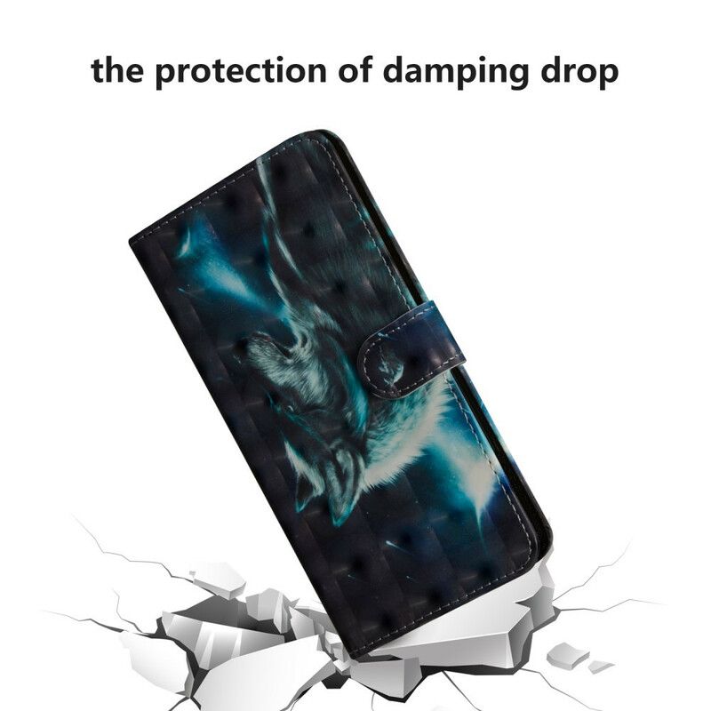 Folio Deksel Til Samsung Galaxy A51 Majestic Wolf