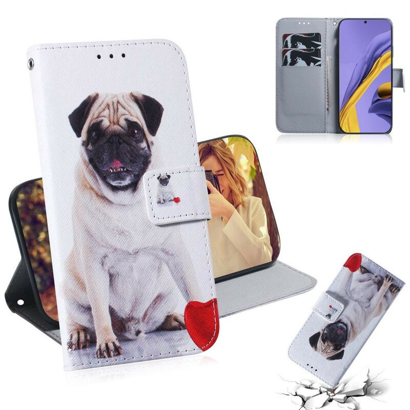 Folio Deksel Til Samsung Galaxy A51 Pug Dog