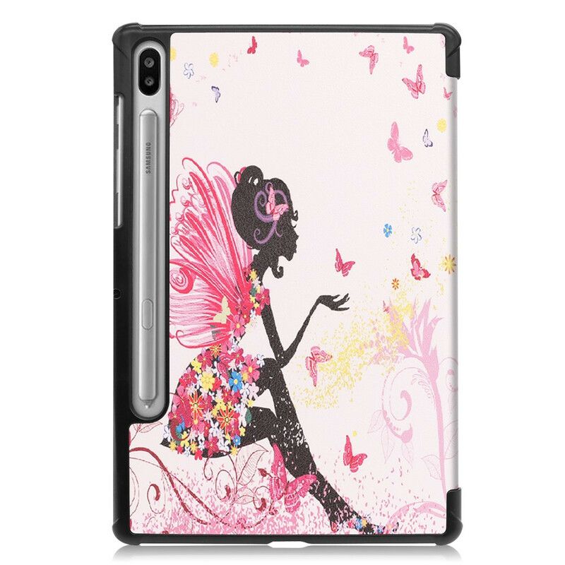 Beskyttelse Deksel Til Samsung Galaxy Tab S6 Floral Fairy Faux Leather