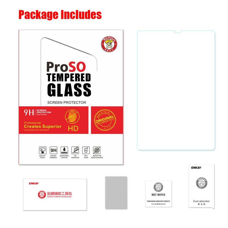 Hat Prince Beskyttelse I Herdet Glass For Samsung Galaxy Tab S6-Skjermen