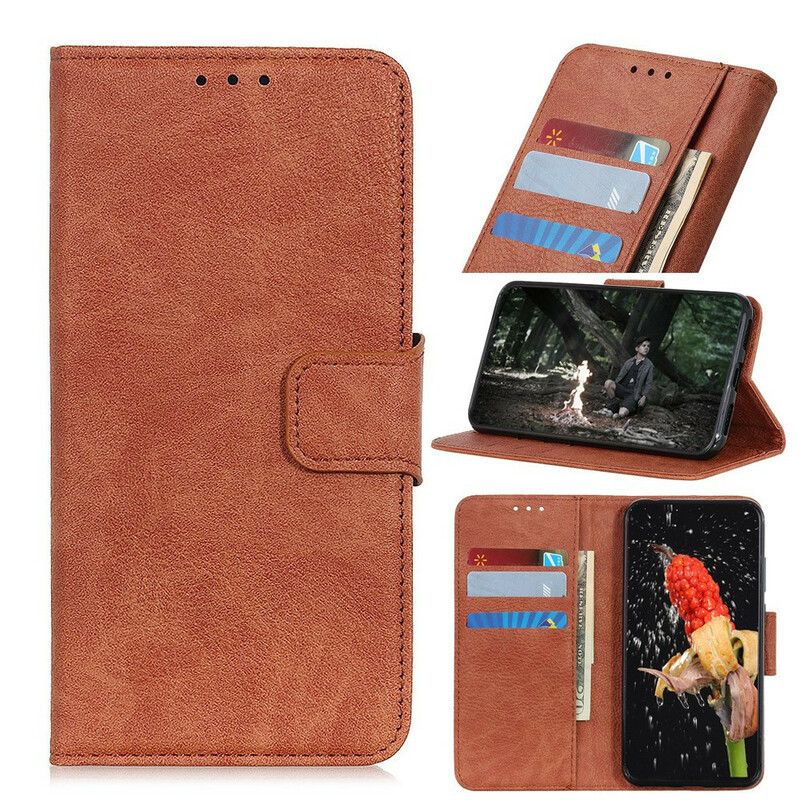 Folio Deksel Til Sony Xperia 10 II Faux Leather Litchi Business