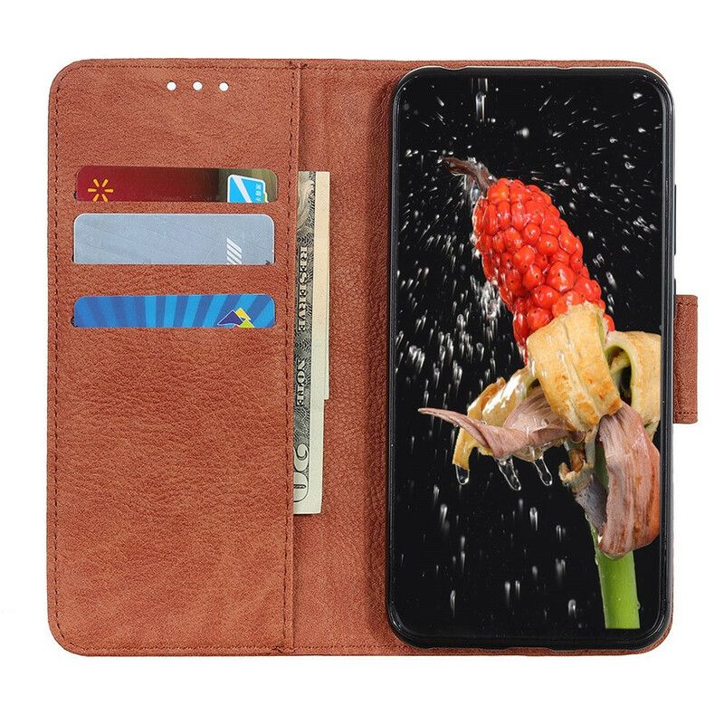 Folio Deksel Til Sony Xperia 10 II Faux Leather Litchi Business