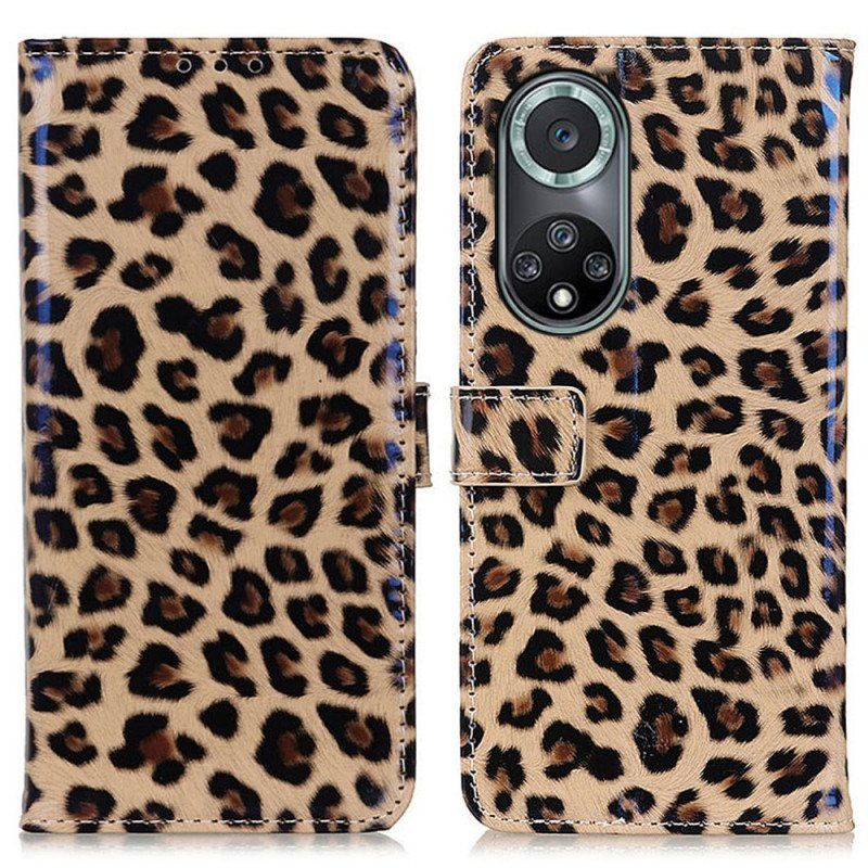 Folio Deksel Til Honor 50 Pro Pro Simple Leopard