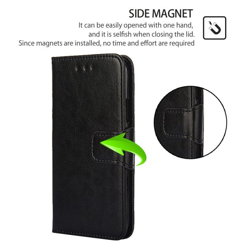 Folio Deksel Til Honor Magic 5 Lite Vintage Skinneffekt