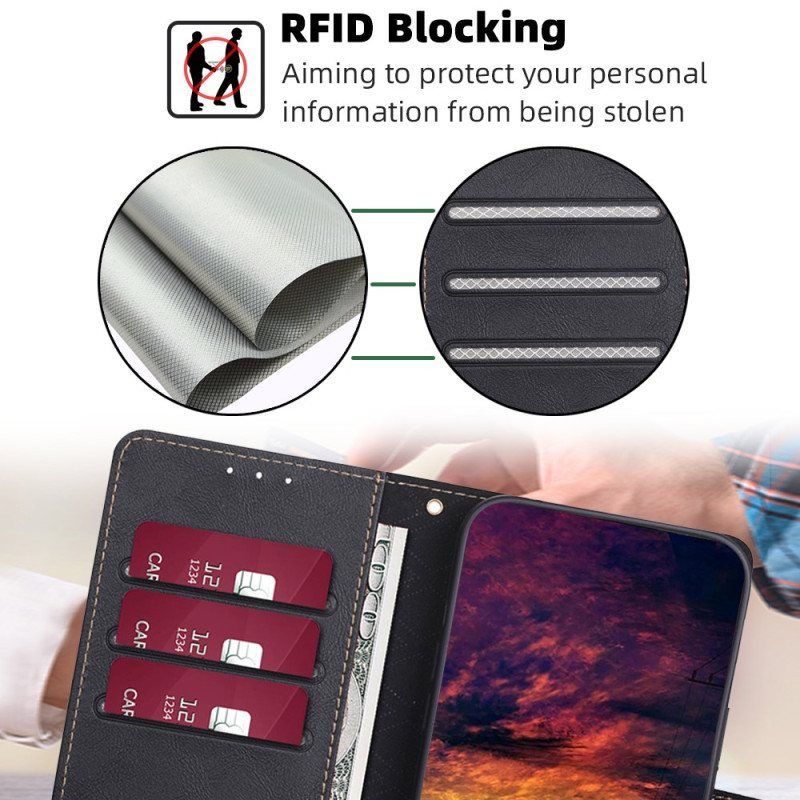 Folio Deksel Til Huawei P60 Pro Klassisk Rfid