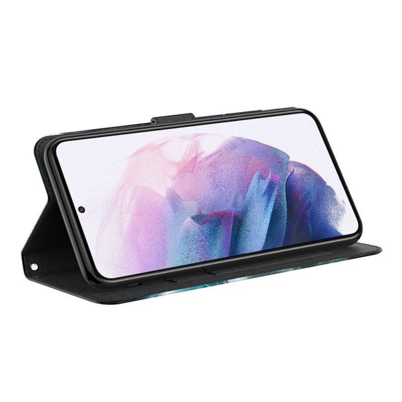 Folio Deksel Til Samsung Galaxy A13 5G / A04s Gule Sommerfugler