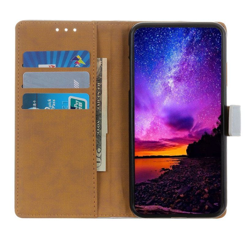 Folio Deksel Til Samsung Galaxy A13 5G / A04s Prangende Kunstskinn