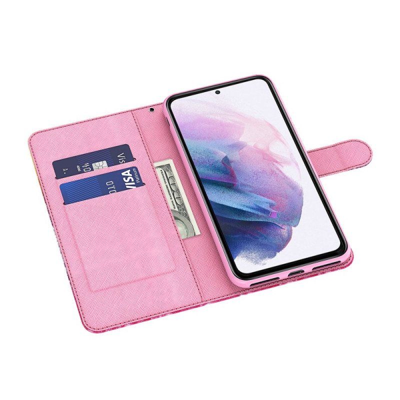 Folio Deksel Til Samsung Galaxy A13 5G / A04s Rosa Tre