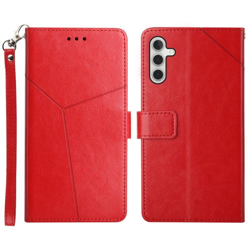 Folio Deksel Til Samsung Galaxy A13 5G / A04s Stil Leather Geo Y Design