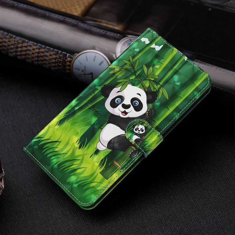 Folio Deksel Til Samsung Galaxy A14 / A14 5G Panda Bambus