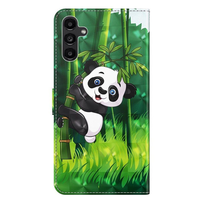 Folio Deksel Til Samsung Galaxy A14 / A14 5G Panda Bambus