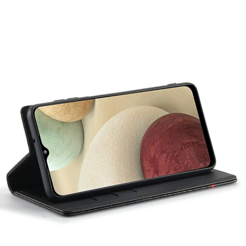 Folio Deksel Til Samsung Galaxy M12 / A12 Karbonfiber Lc.imeeke