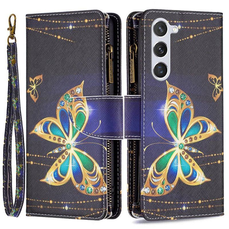 Folio Deksel Til Samsung Galaxy S23 5G Lommebok Butterflies Lommebok