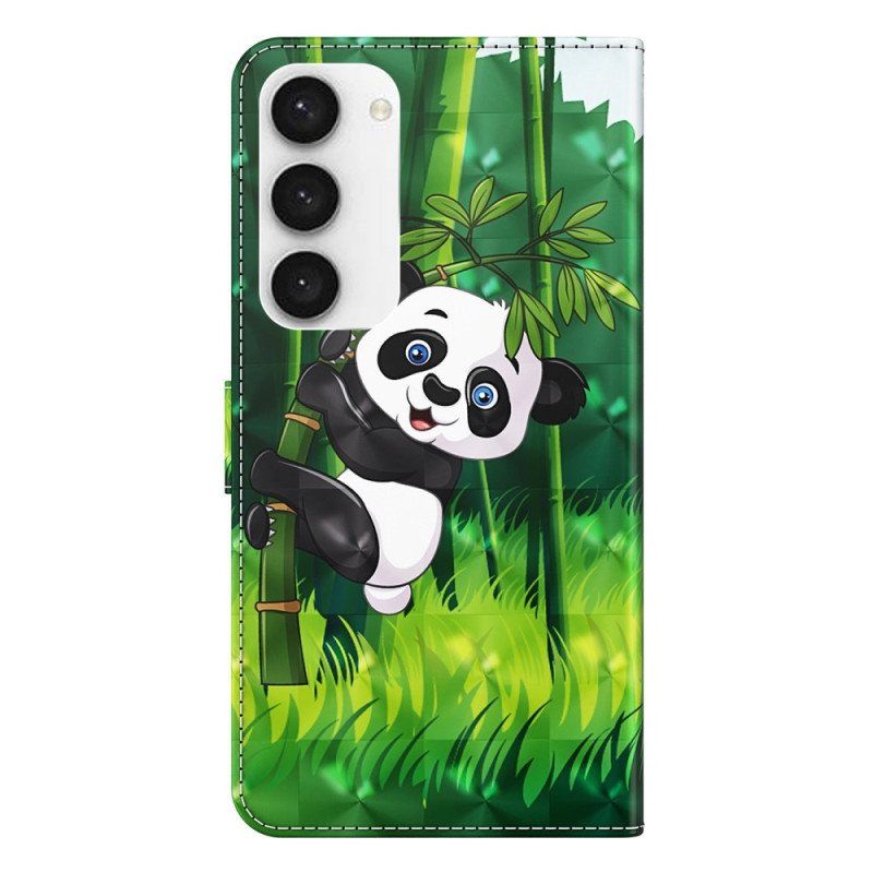 Folio Deksel Til Samsung Galaxy S23 5G Panda Bambus