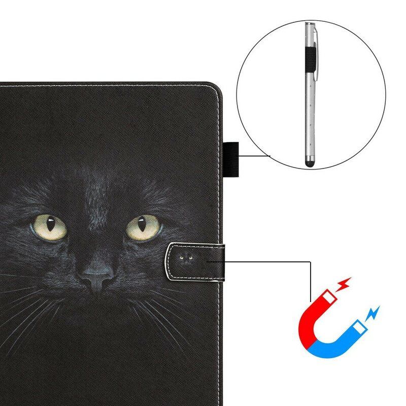 Folio Deksel Til Samsung Galaxy Tab S8 / Tab S7 Svart Katt