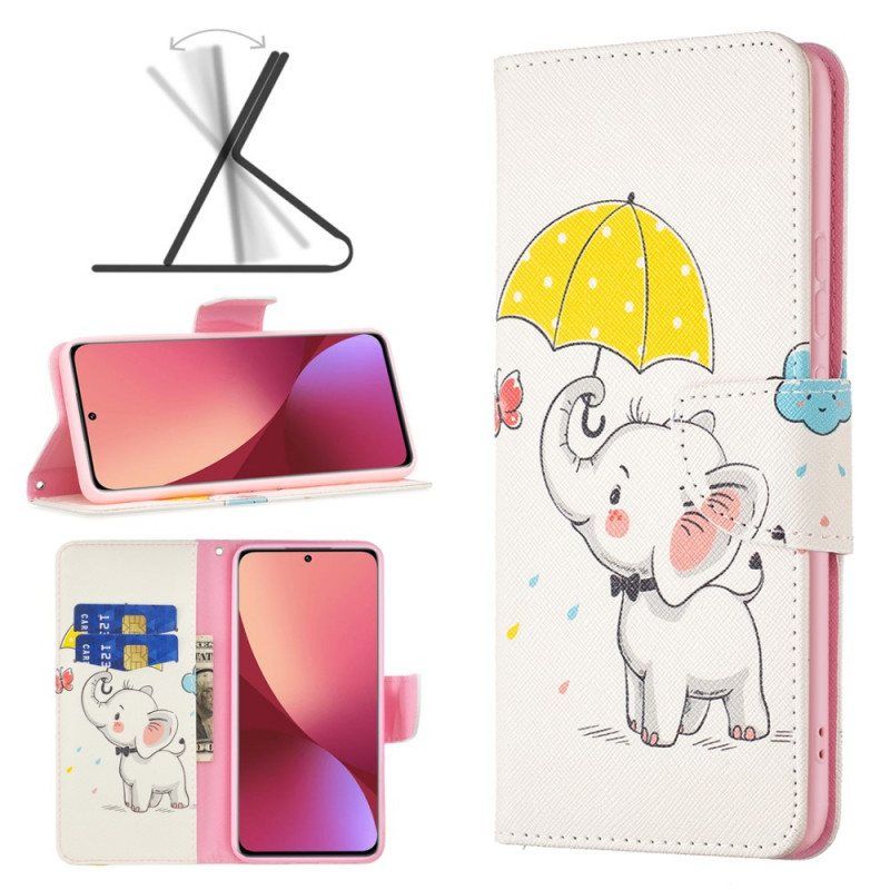 Folio Deksel Til Xiaomi 12 / 12X Baby Elefant