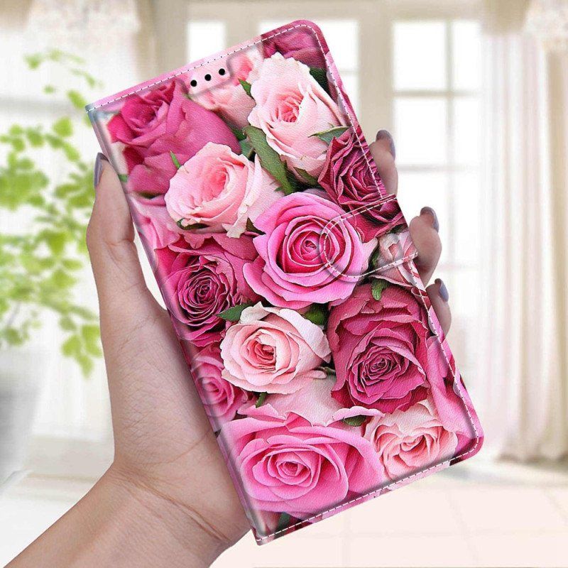 Folio Deksel Til Xiaomi 12 / 12X Med Kjede Strappy Floral