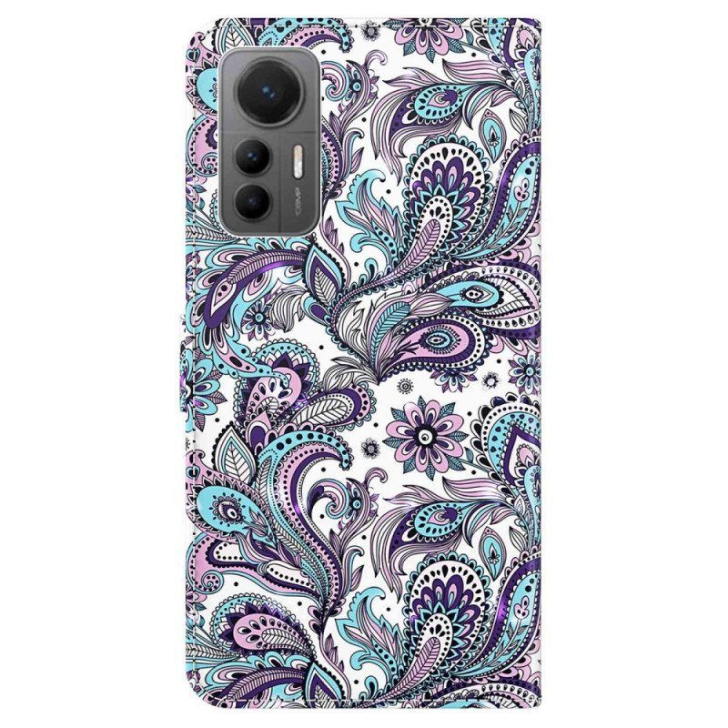 Folio Deksel Til Xiaomi 12 Lite Med Kjede Strappy Paisley-mønster