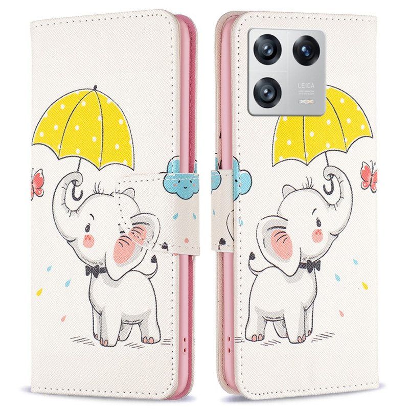 Folio Deksel Til Xiaomi 13 Elefant Paraply