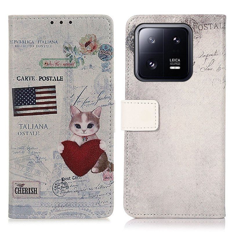Folio Deksel Til Xiaomi 13 Pro Reisende Kat