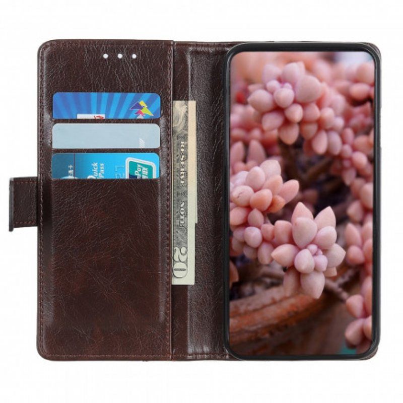 Folio Deksel Til Xiaomi Redmi Note 10 5G Stil Nappa Leather Vintage Nagler