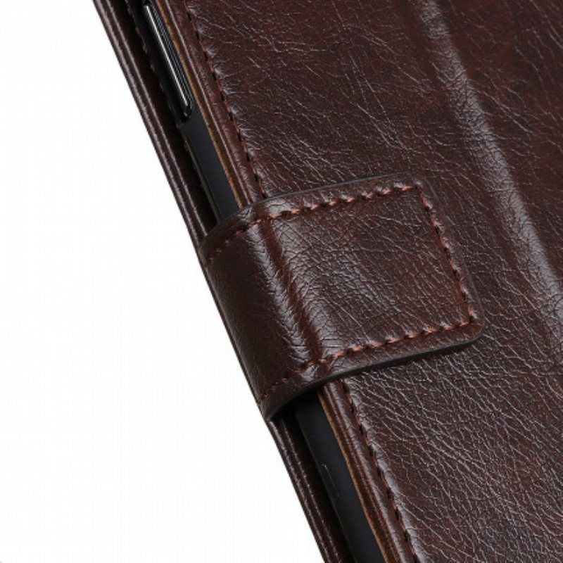 Folio Deksel Til Xiaomi Redmi Note 10 5G Stil Nappa Leather Vintage Nagler