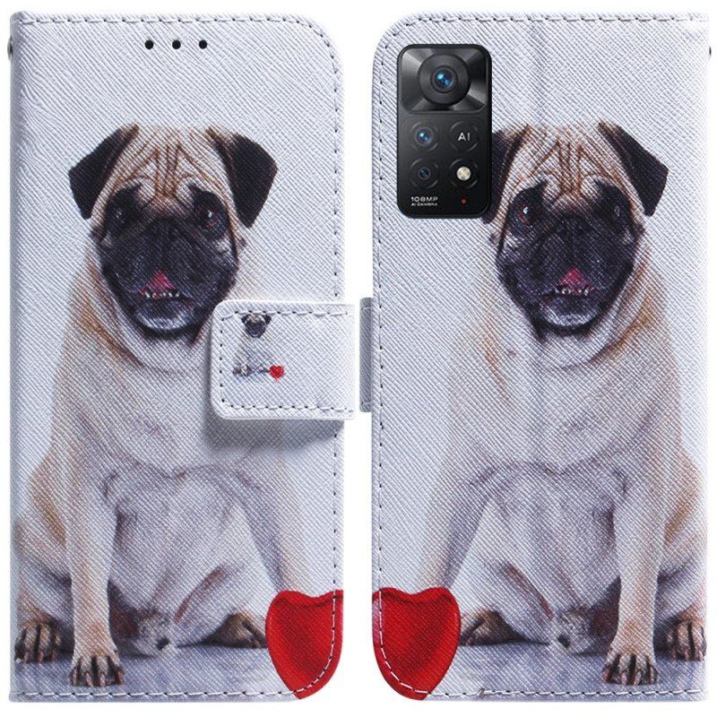 Folio Deksel Til Xiaomi Redmi Note 11 Pro / 11 Pro 5G Mops Hund